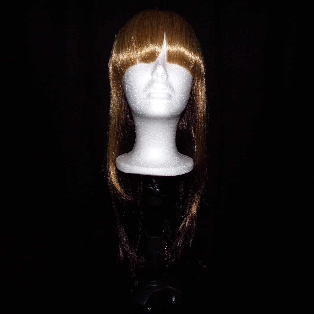 Golden Brown Wig with Bangs